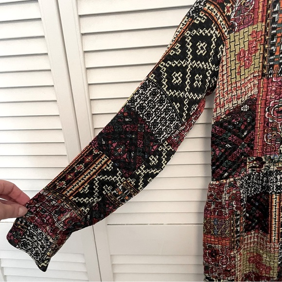 Zara Patchwork Dress size L - Picture 3 of 4